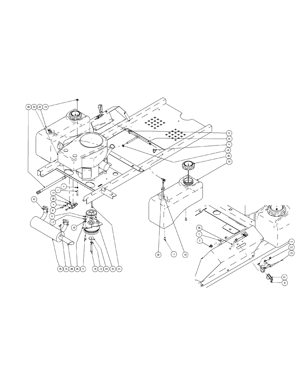Kawasaki Engine Assembly 19hp Diagram and Parts List for ENFORCER44 53BI3AGF050-19HP Cub Cadet Lawn Tractor